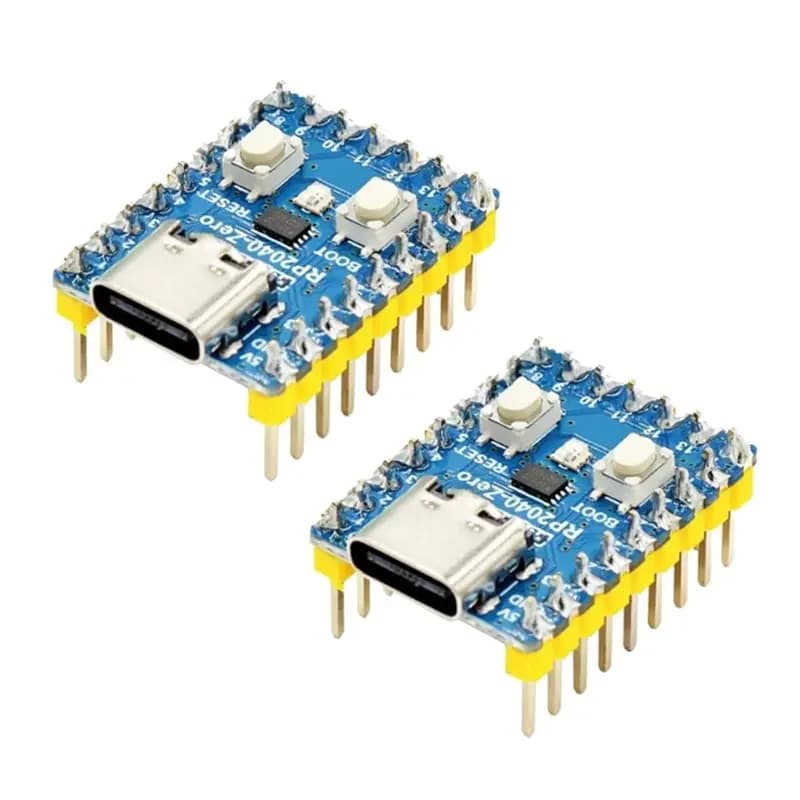 AA84 2OCS RP2040-Zero RP2040 For Raspberry Pi Microcontroller 2PCS RP2040-Zero Development Board Dual-Core M0+ Processor 2MB Fla