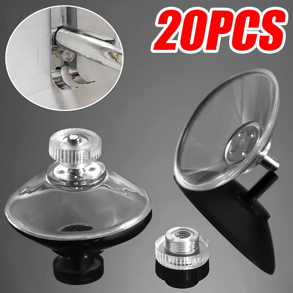 Ganci a ventosa in PVC resistenti, trasparenti, adesivi, con viti e dadi, per appendere a parete o porta, ganci decorativi multifunzionali
