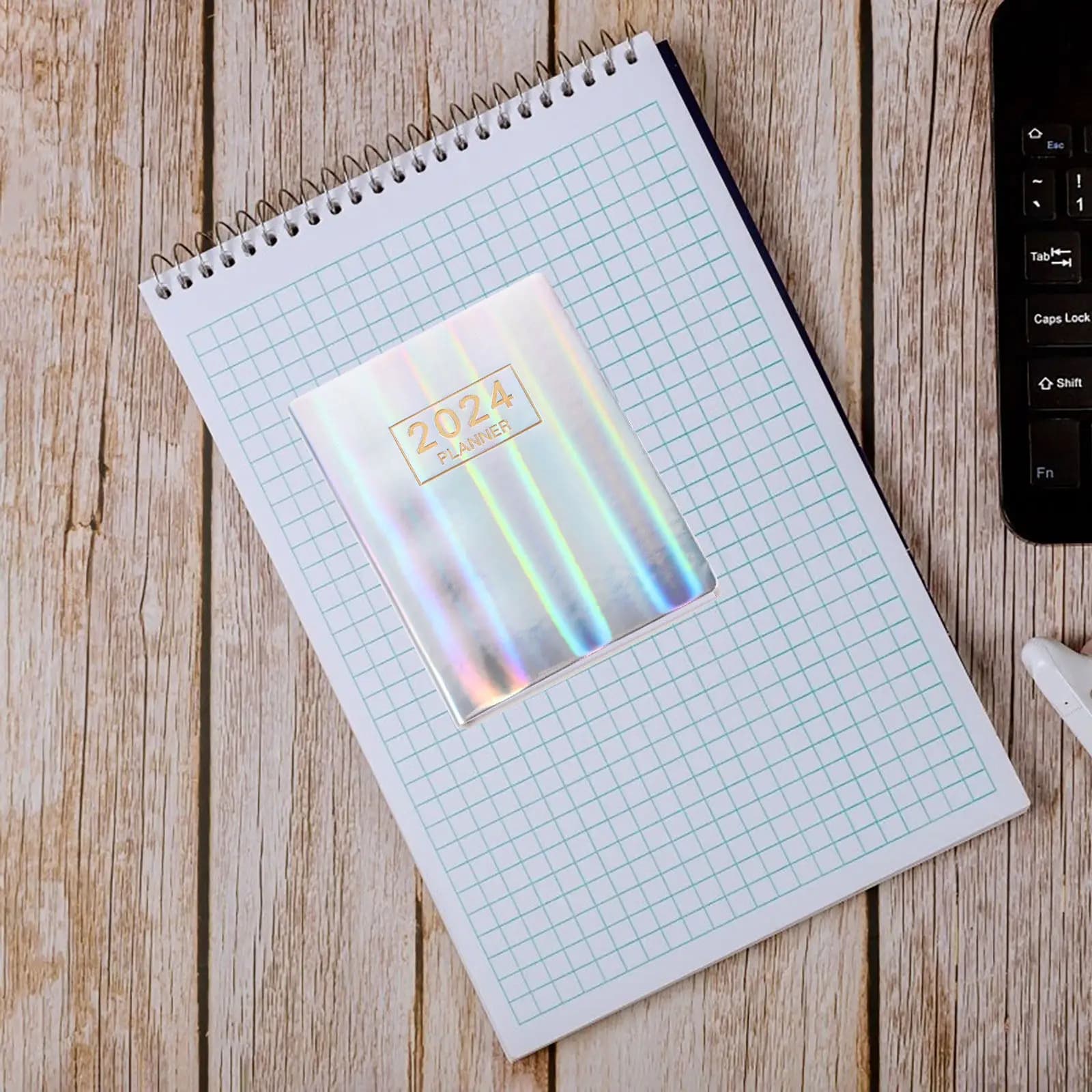 Mini agenda tascabile con copertina imitazione pelle, carta spessa, organizer giornaliero a prova di perdite per studenti, insegnanti e impiegati d'ufficio