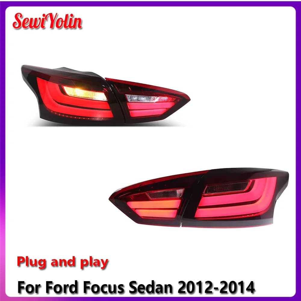 Auto HA CONDOTTO LA Luce Del Faro Accessori Per Ford Focus Berlina 2012-2014 Auto Nebbia DRL Freno Indicatore di Direzione Della Lampada Plug And Play