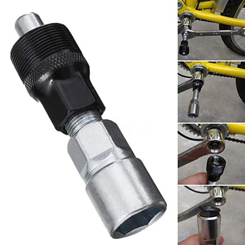 Estrattore per pedivella per bicicletta MTB, movimento centrale, guarnitura per ciclismo, rimozione pedale, strumento di riparazione, argento, pratico, 1 pezzo