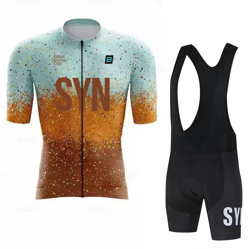 New Exemptive Cycling suit SYN for Men, Breathable Court Sleeves, Shorts with Bretelles, Fast drying, Open Cycling Sports Clothing