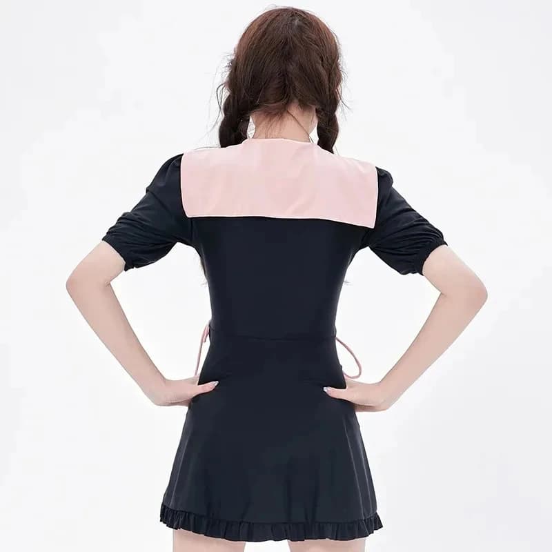 ADFF15Swimming for Women Japanese Cute Sailor Suit Summer New Style White Navy Dress JK Swimsuit Hot Anime Cosplay【【【