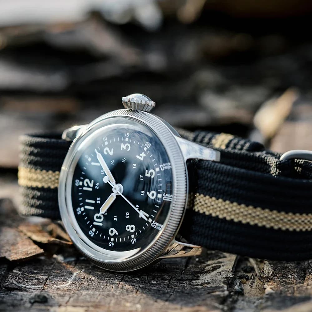 RDUNAE RA05 Military Watch Retro Stainless Steel 316L K1 Mineral Glass Luminous Personality Sports Quartz Pilot Watch
