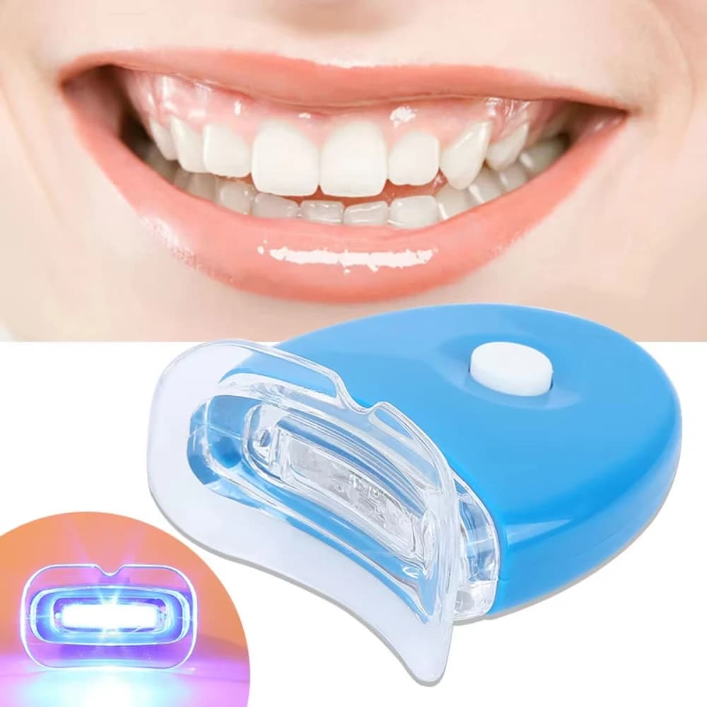 Lampada LED per Sbiancamento Denti, Luce Blu Fredda, Kit Sbiancante per Denti, Uso Domestico Senza Fili