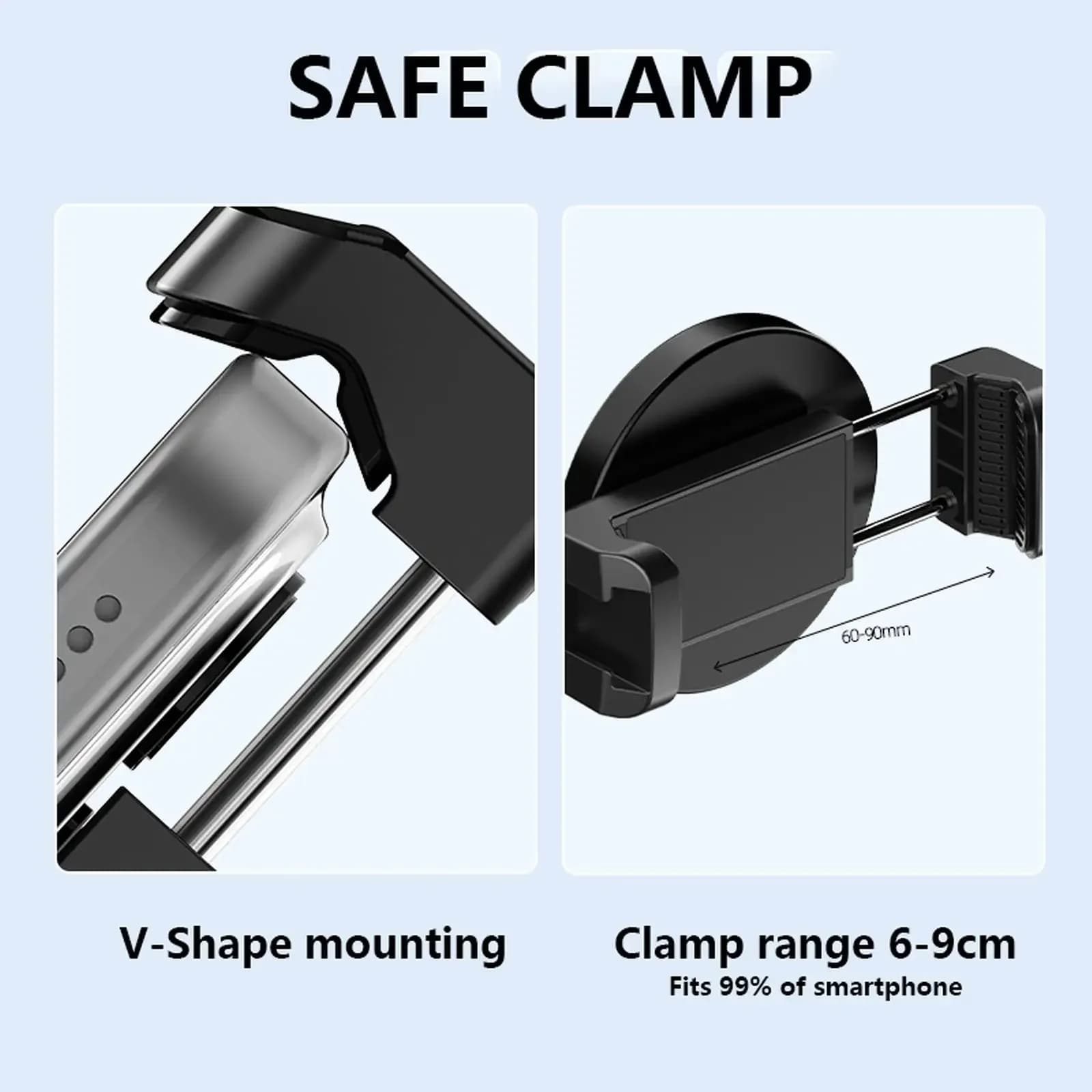 Supporto per telefono magnetico per carichi pesanti, supporto per frigorifero/armadietto/piastrelle, rotazione a 360° per cucina e bagno, compatibile con iPhone/Android