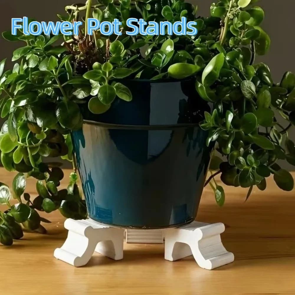 3PCS 3D Printed Flower Pot Stands Minimalist Base Pads Plant Pot Supports Decorative Plastic Plant Saucers Greenhouse