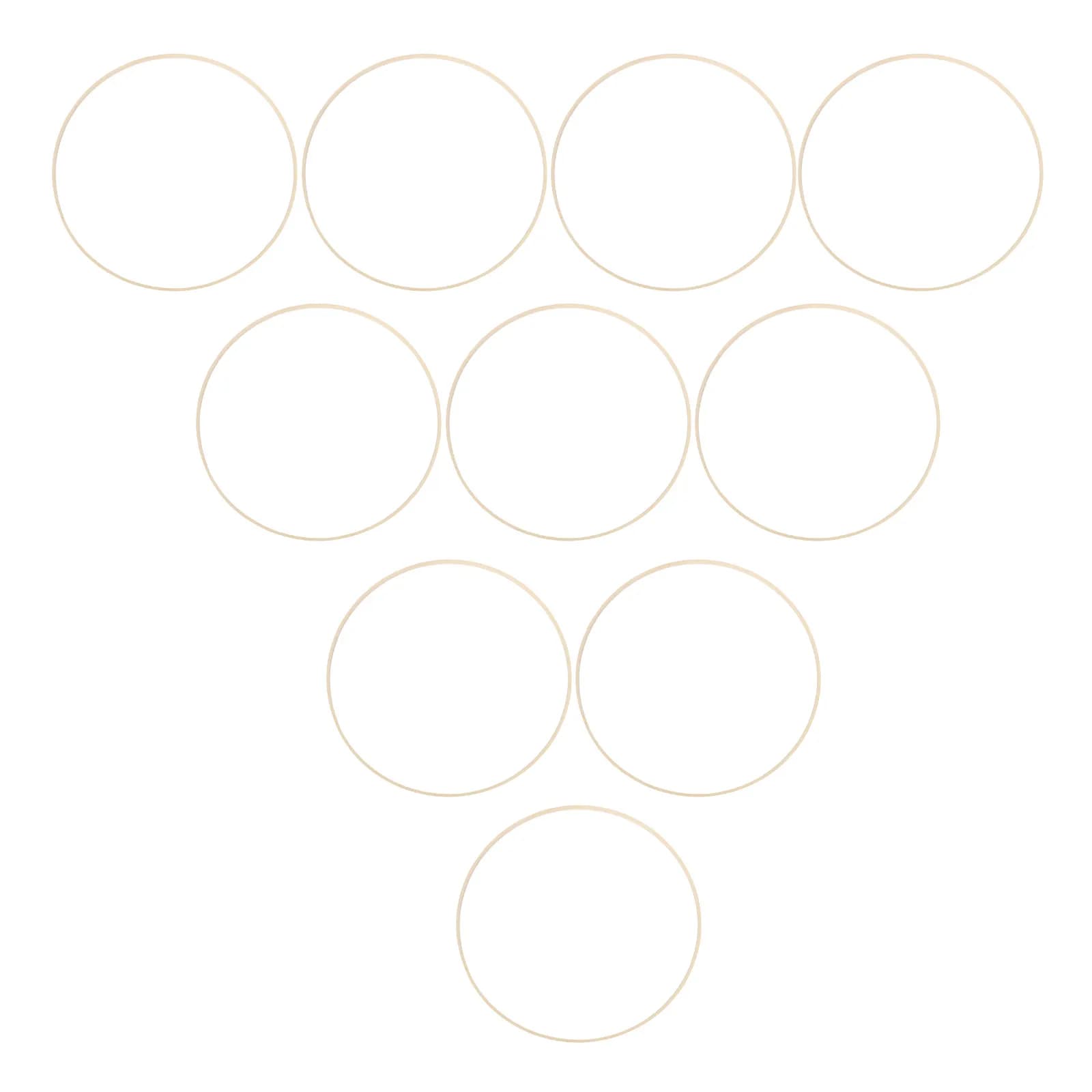 10 Pcs Floral Hanging Hoop Wreath Craft Supplies for Making Wood Rings Flower Forms