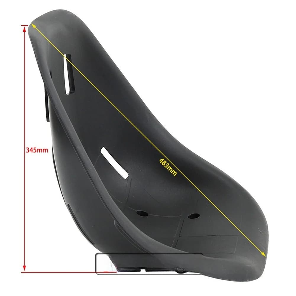 Cuscino per Sedile Balance Kart Adatto per Supporto Standard, Misura Grande 43,3 x 31 cm, Design Antiscivolo, Ergonomico, in PP Nero