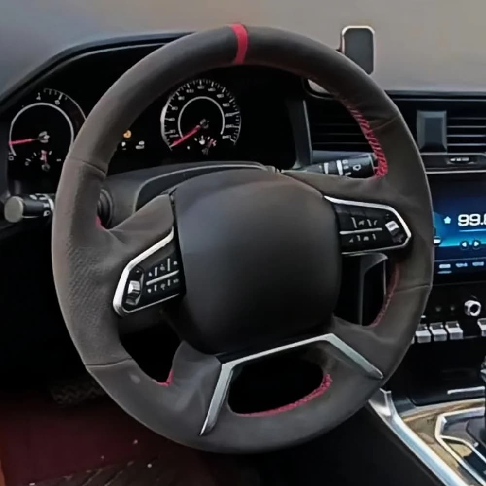 Personalizzazione Accessori per coprivolante per auto Cucito a mano Pelle scamosciata per accessori interni automobilistici Haval H6 H2