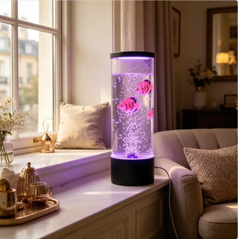 Luce Notturna USB per Acquario, Lampada LED per Vasca dei Pesci, Luce d'Atmosfera con Controllo Touch, Lampada da Comodino, Decorazione per la Casa, Regalo