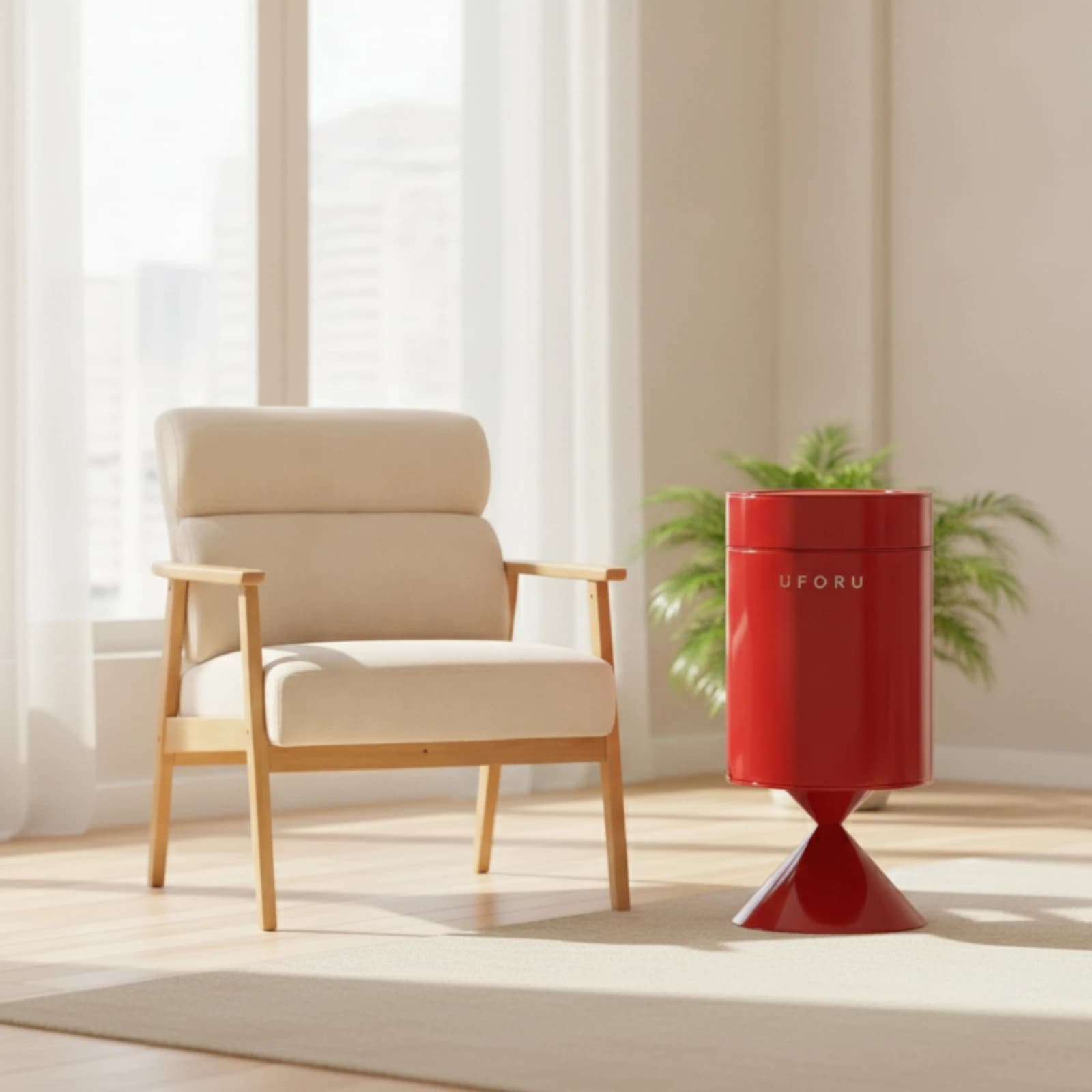 Decorative Hourglass Trash Can with Lid Freestanding Wastebasket Bin Practical Container for Small Spaces