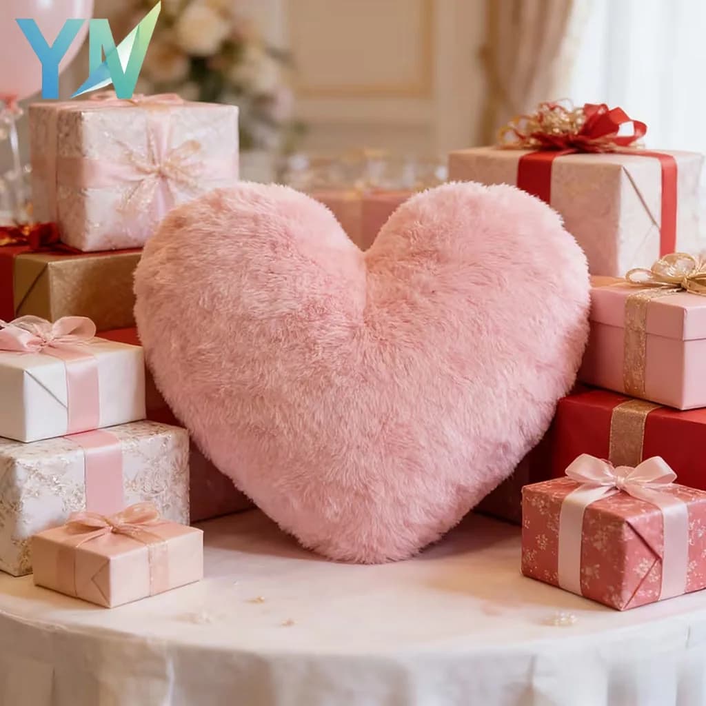 Regalo di San Valentino Cuscino a forma di cuore Simpatico cuscino sfocato per la decorazione domestica Servizio fotografico Cuscino con decorazioni romantiche