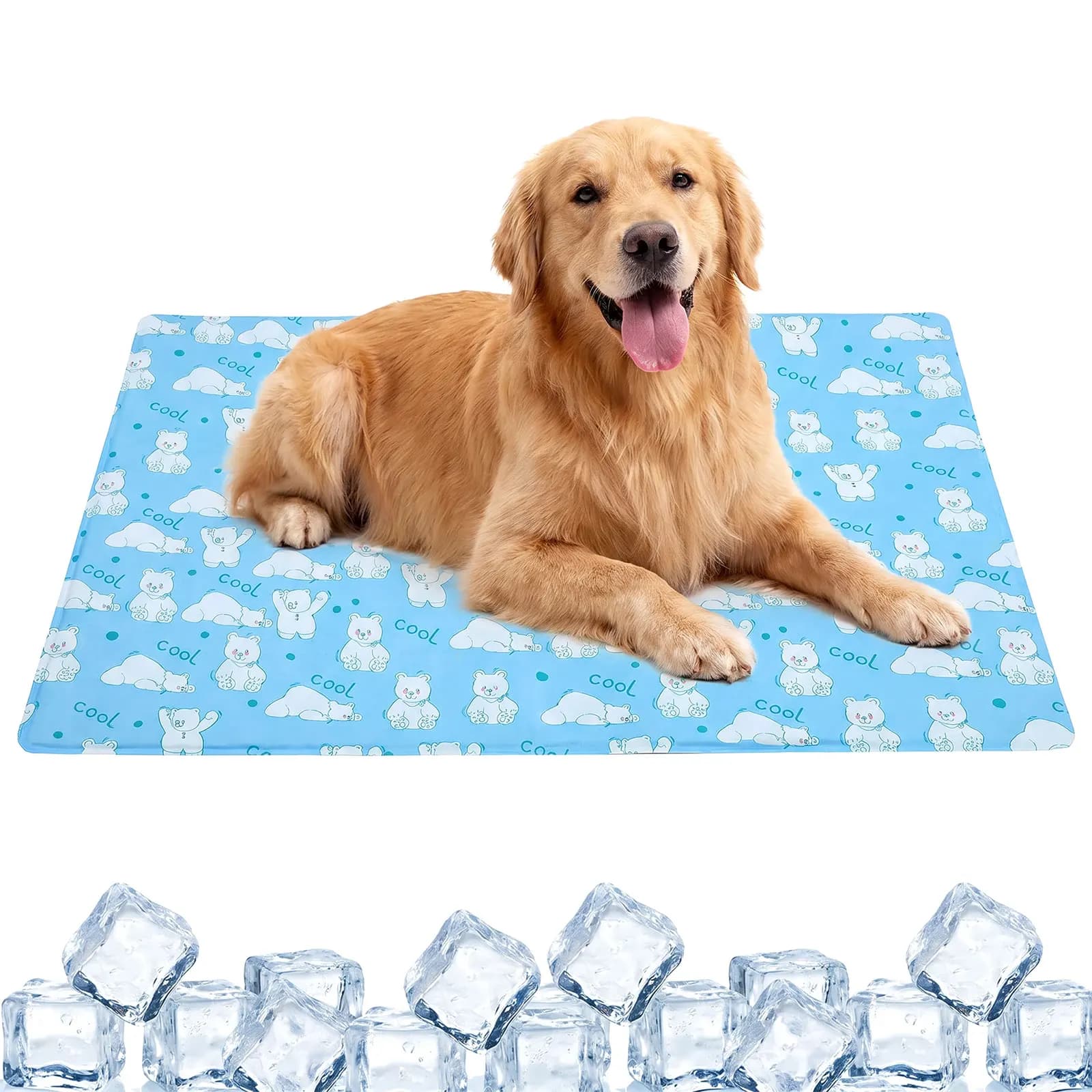 Dog Self Cooling Mat Ice Gel Self Added Water Pet Cold Sleeping Bed Mat for Small, Medium, and Large Cats & Dogs