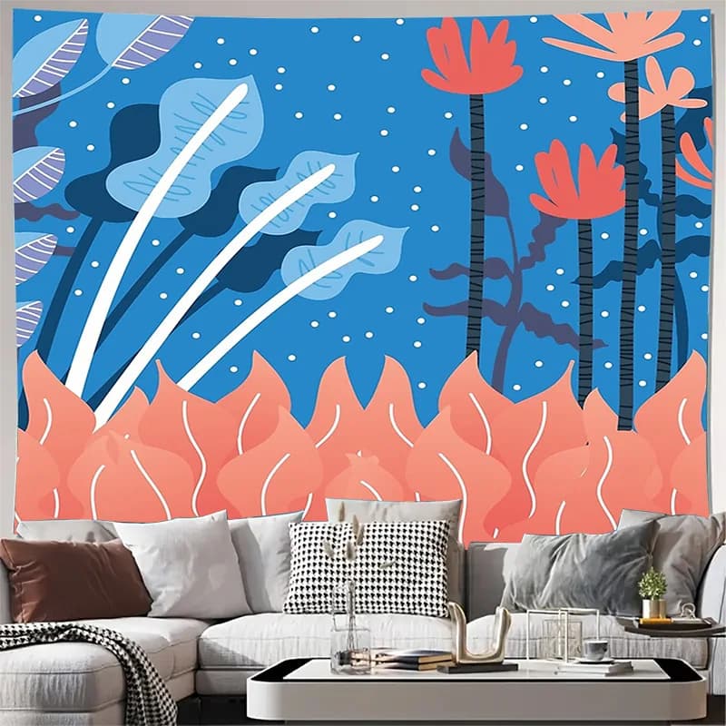 Boho Tapestry Wall Hanging Aesthetic Room Decor Nature Wall Art Forest Tapestry Bedroom Decor Dorm Room Decor Living Room Wall D