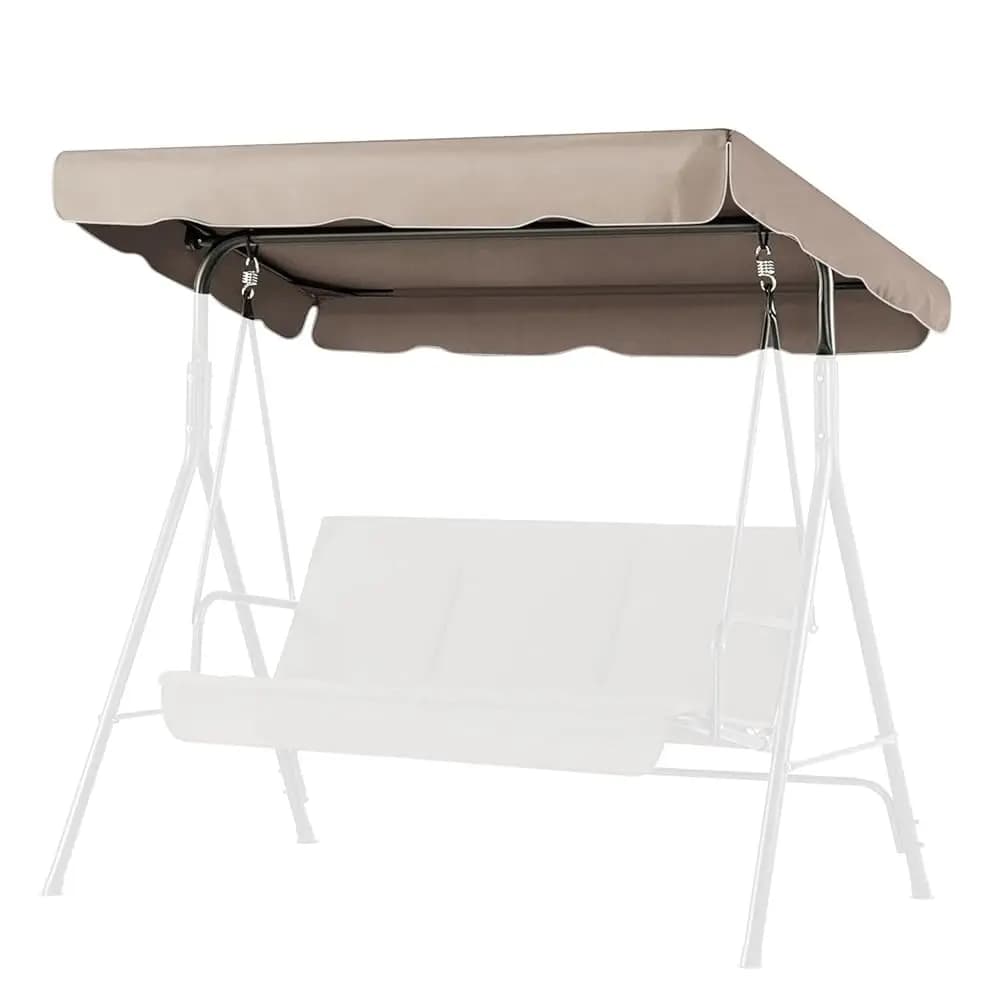 Telo di Ricambio per Dondolo (Beige) 196x110 cm - Copertura Deluxe in Poliestere Anti-UV Impermeabile per Giardino Esterno