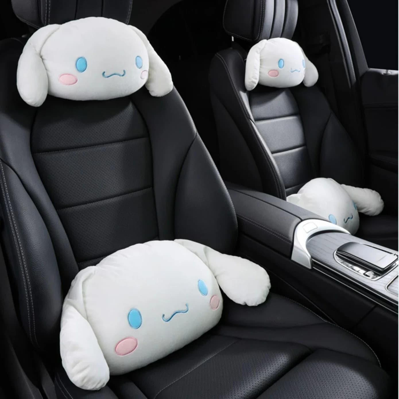 Nice safety belt cushion for headrest Cinnamoroll, back cushion, chair neck support, car seat decoration, white dog cushion, gifts