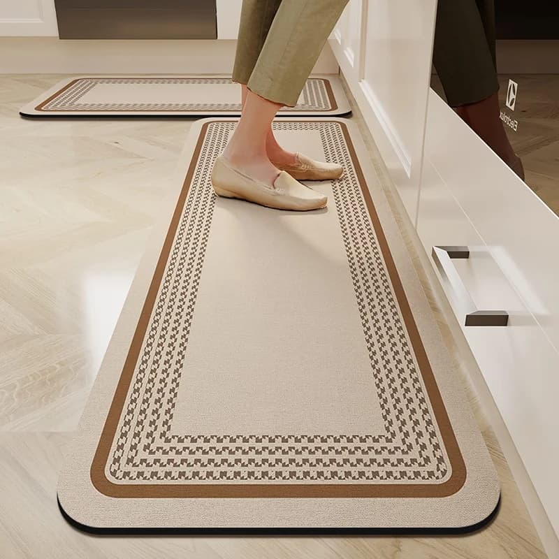 Kitchen Long Floor Mat, Highly Absorbent And Easy To Clean Front Rug For Laundry Room Cabinet Simple And Luxurious Home Decor
