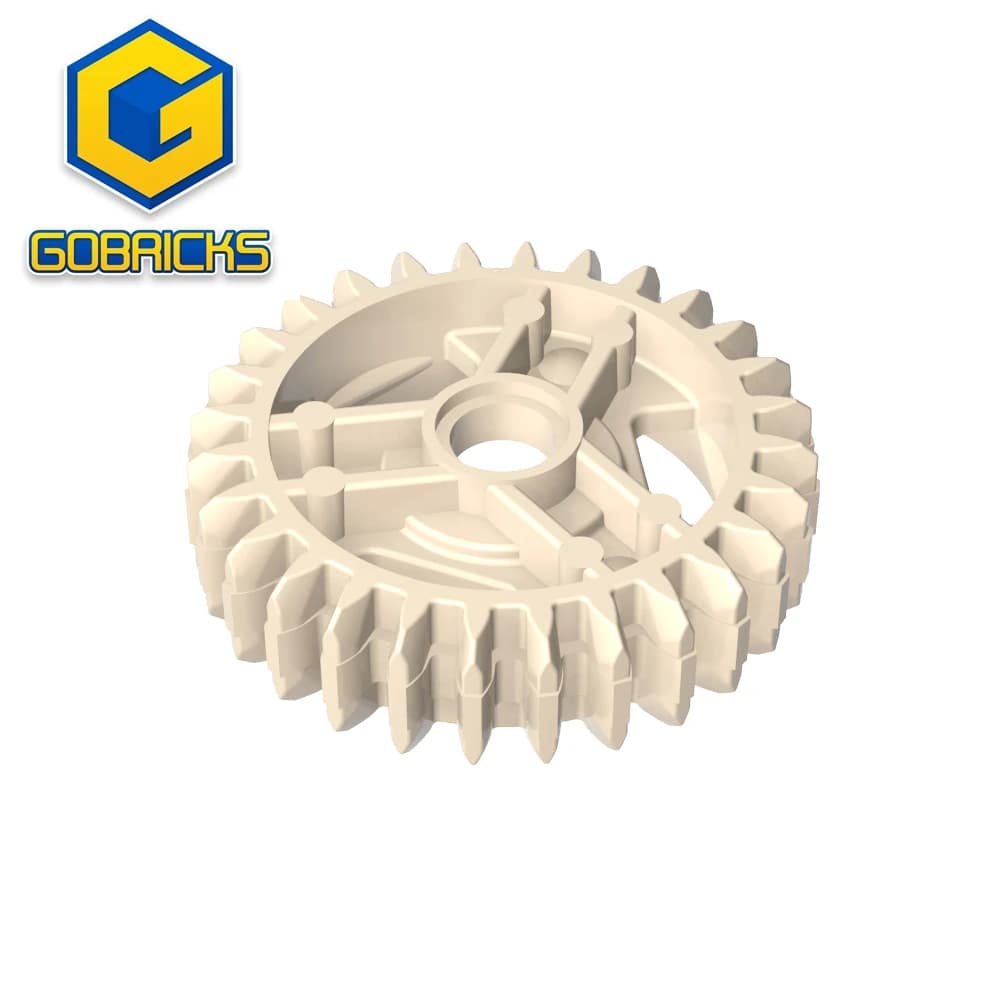 Gobricks GDS-1542 Differenziale - 28 Denti con Foro per Assale Rotondo compatibile con i Mattoncini LEGO 65413 Tecnici