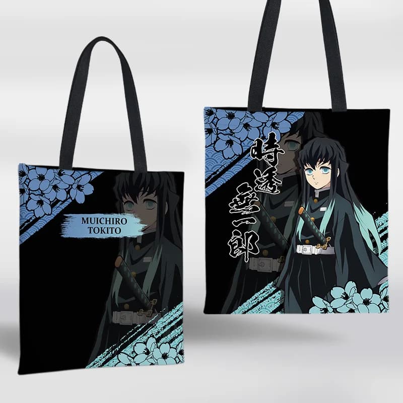 Borsa Tote Anime Carina Demon Slayer, Mini Borsa a Tracolla Tanjirou Nezuko, Zaino in Tela da Viaggio, Borsa Tote Dipinta a Mano, Stile Semplice, Regalo