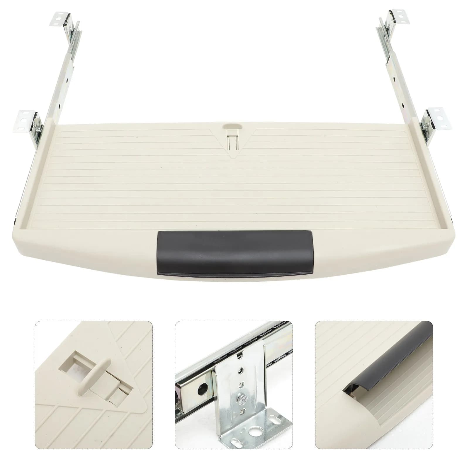 1 Piece Premium Card Holder Box, Hidden Organizer Under Desk Stainless Steel and Plastic, Multipurpose for Desk