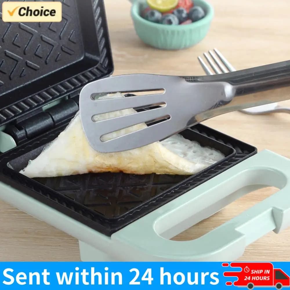 Piastra Elettrica per Sandwich con Rivestimento Antiaderente, Pressa per Panini Portatile, Macchina per Preparazione di Alimenti Leggeri per Cucina Domestica