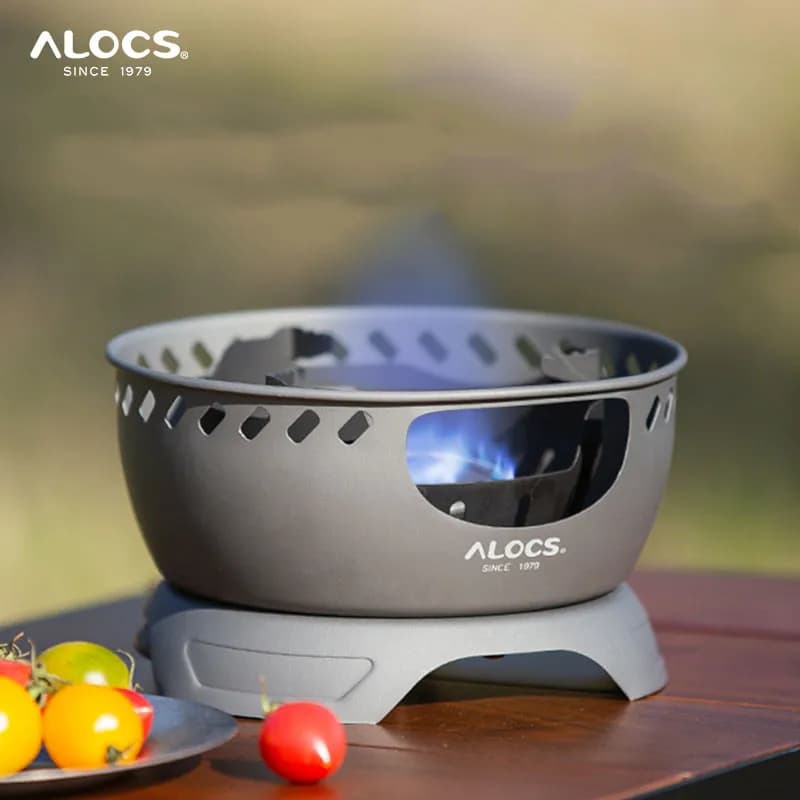 ALOCS outdoor gas stove 3200W High Power Camping Picnic Cooking Card Stufa Light Portable Aluminum Alloy Stove