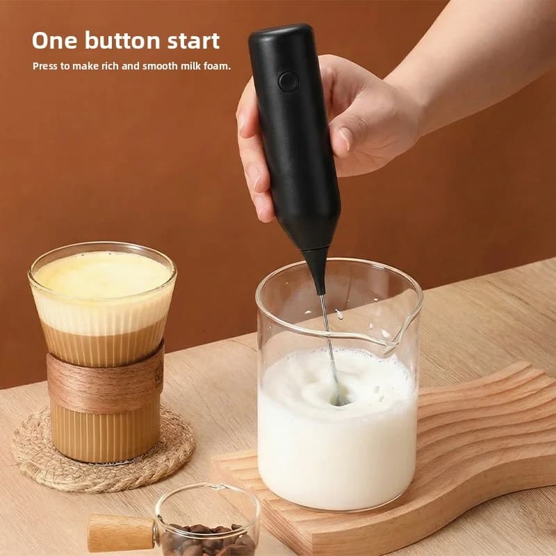 Electric Egg Beater, Milk Frother, Wireless Electric Milk and Coffee Mixer, AA Type Battery Quick Frother, Handheld Coffee Machi