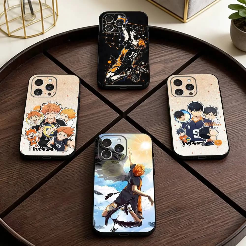 Cover for iPhone E-Epic Volleyball Haikyuuu black soft silicone for iPhone 17, 16, 15, 14, 13, 12, 11 Plus, Pro Max, XS