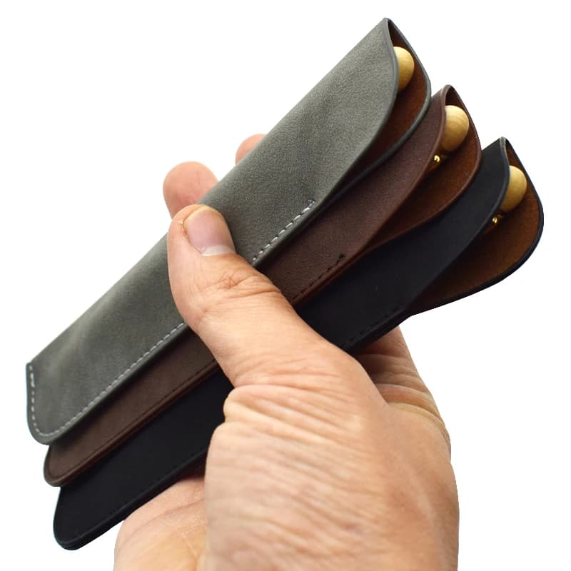 Portapenne morbido per una penna Astuccio in pelle PU Materiali per scrittura Borsa per riporre articoli di cancelleria Regalo per materiale scolastico per ufficio