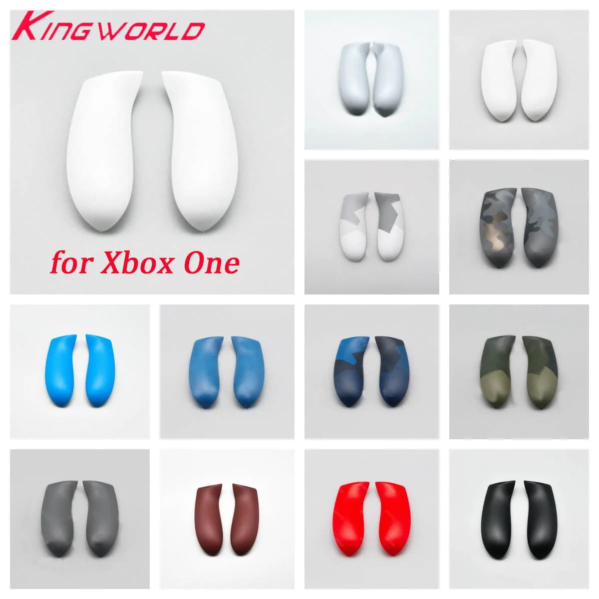 1 paio di coperture laterali per maniglia antiscivolo per controller Xbox One Slim S Gamepad manopole posteriori maniglie accessori per la riparazione del guscio