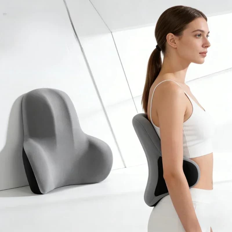 Cuscino per il Collo in Memory Foam per Auto, Protezione Lombare, Cuscino per Schienale, Poggiatesta per Auto, Accessorio da Viaggio per Interni