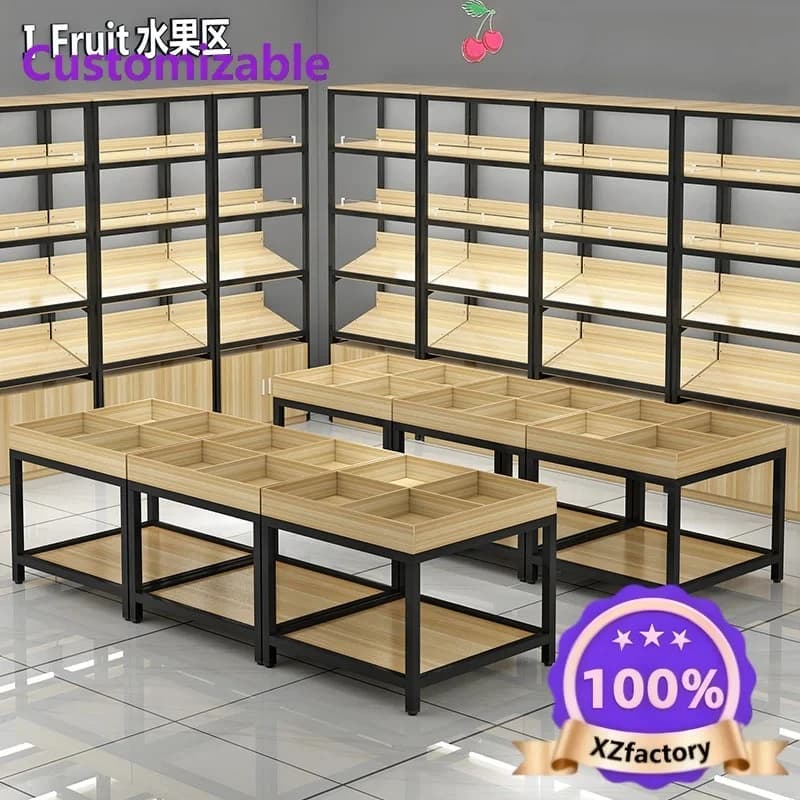 Factory Direct 2026 Top RatedBoutique fruit snacks shelf display rack, fried goods store loose scale dried fruit display cabinet