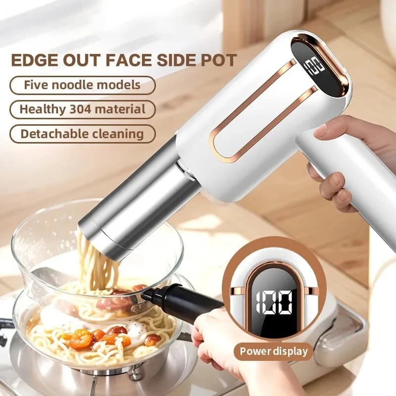 Macchina per noodle elettrica portatile Macchina per pasta ricaricabile USB Elettrodomestico Macchina per noodle intelligente per colazione familiare
