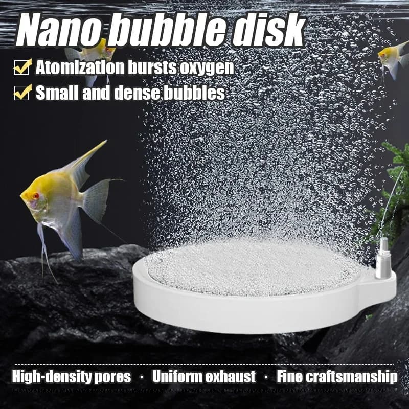 Nano Disc Air Stone Oxygen Aerator for Aquarium - Bubble Diffuser Air Pump Hydroponic Oxygen Plate Mini Aquarium Accessories