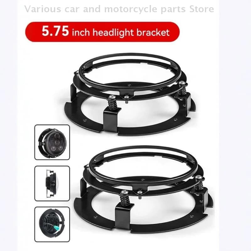 # Una staffa per alloggiamento faro rotondo da 5,75 pollici Kit ricambi auto per moto per staffa di montaggio per anello di rivestimento per faro a LED da 5,75 pollici