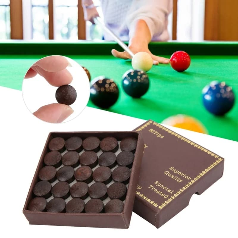 Punte per Stecca da Biliardo 13MM, 50 Pezzi/Scatola, Punte di Ricambio per Biliardo a Nove Palle, Accessori per Biliardo