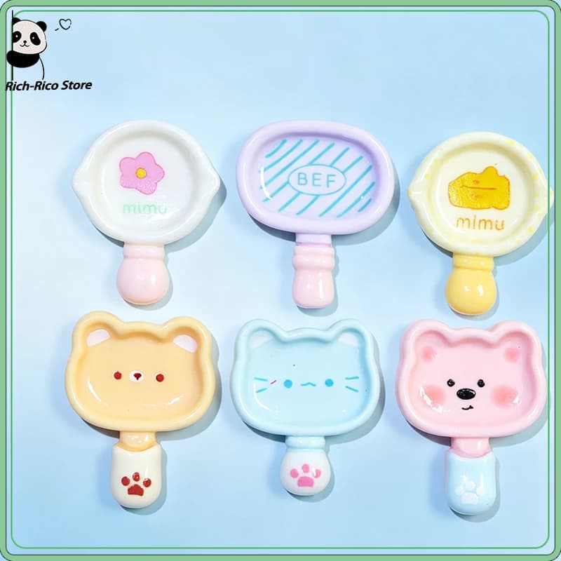 Ciondolo in resina Mimu a forma di animale cartone animato, finto cibo, accessorio fai da te per fermagli per capelli, decorazione miniatura per casa delle bambole
