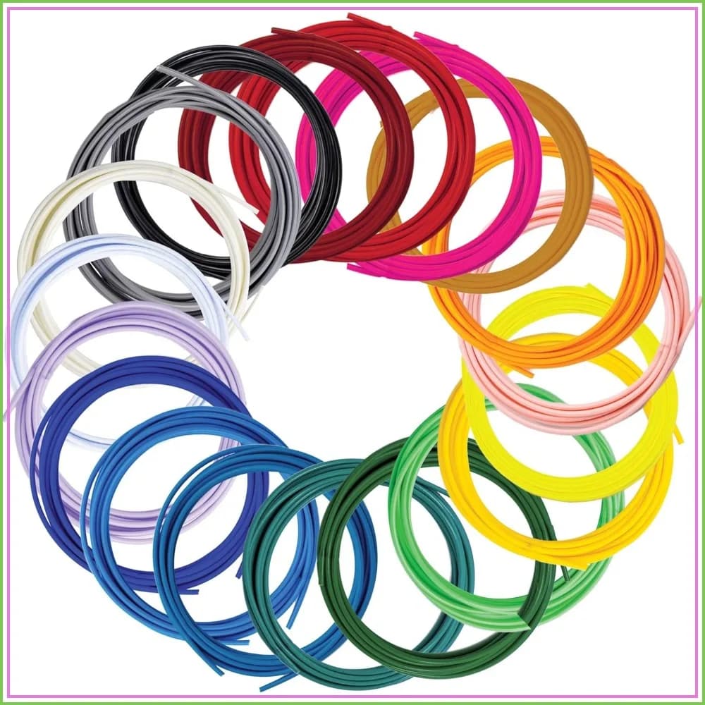 20 Colors 320ft 1.75mm PLA Filament Refills for 3D Pens, No Clog, Easy to Use