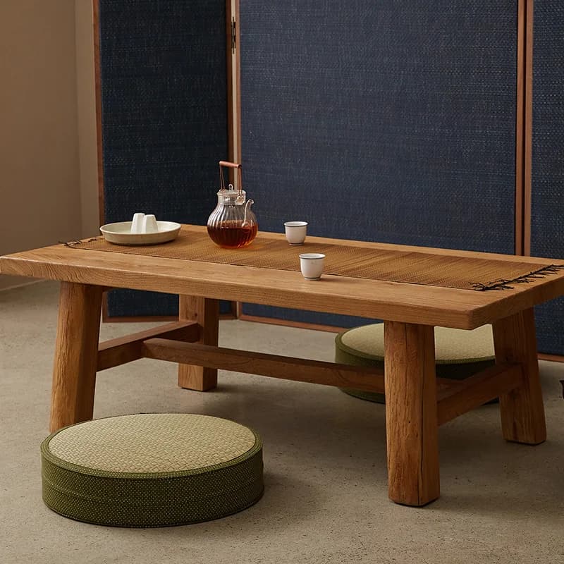 Japanese Round Floor Cushion Natural Rush Grass Tatami Meditation Mat Zen Tea Room Seating Pad Traditional Mat for Yoga & Lounge