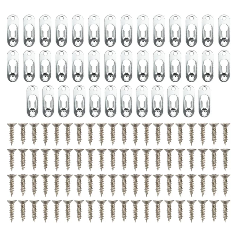 50 Pezzi Ganci a Occhiello per Cornici, Viti per Mensole a Muro, Specchi, Opere d'Arte, Clip per Appendere Cornici Fotografiche