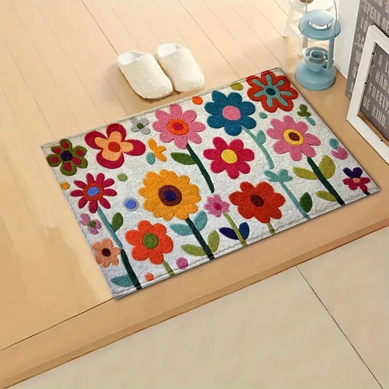 VIKAMA Spring Garden Doormat: Soft, Warm, and Quiet Entrance Mat for Entryways, Bathrooms, and Home Decoration