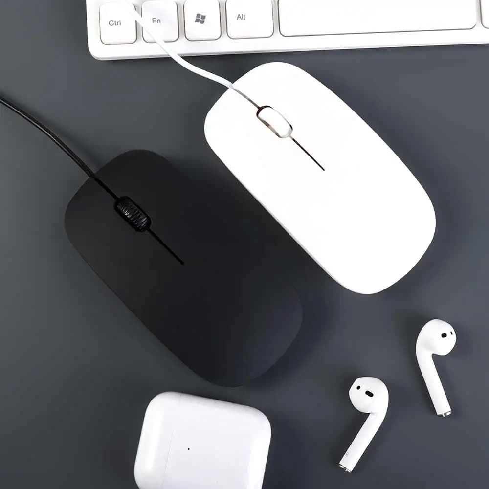 Accessories Notebook Black White 1200dpi Gaming Mouse Ultra Thin Computer Mouse Usb Wired Mouse Optical Mouse Wired Mouse