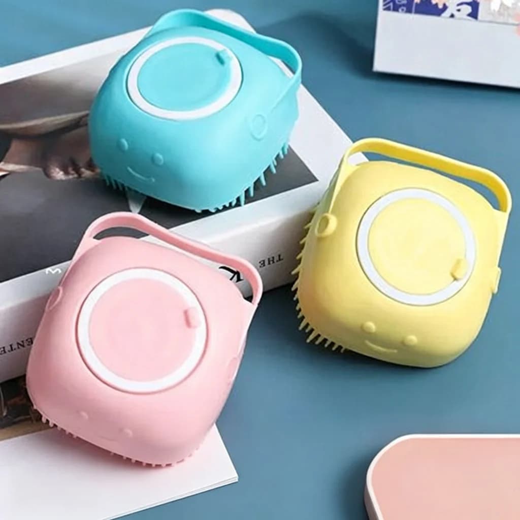 Dog Scrubber Cat Massage Grooming Wash Comb Soft Rubber Puppy Clean Brush Dog Bath Brush Silicone Pet Shampoo Brush