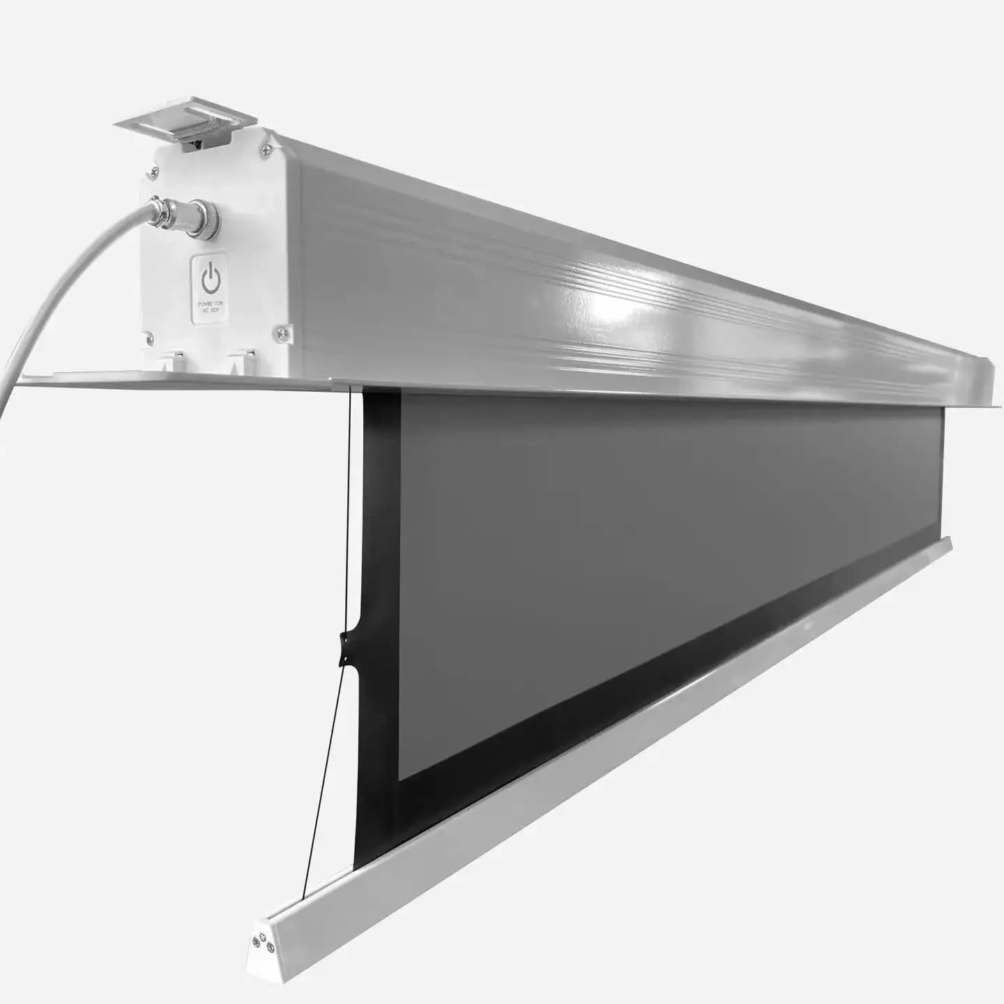 Black Diamond AI Smart In-Ceiling ALR Projector Screen Motorized Upgraded Ceiling Recessed Projection Screen for Home theater