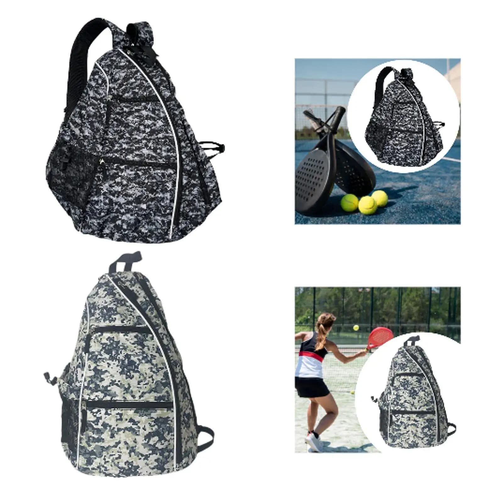 Zaino Organizzatore per Pickleball con Tasche Multiple, Borsa Leggera per Racchette da Tennis, Badminton e Squash, Regalo per Donne e Uomini