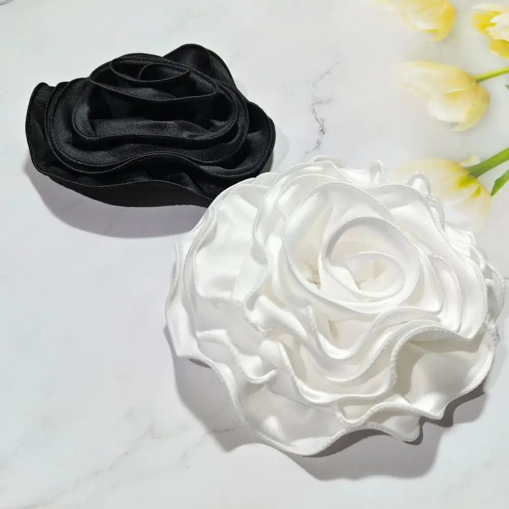Nuovo Fiore 3D a Rosa da 15CM, Patch Floreale Grande Fatto a Mano, Decorazione Fai-da-te, Accessori per Abbigliamento e Spille