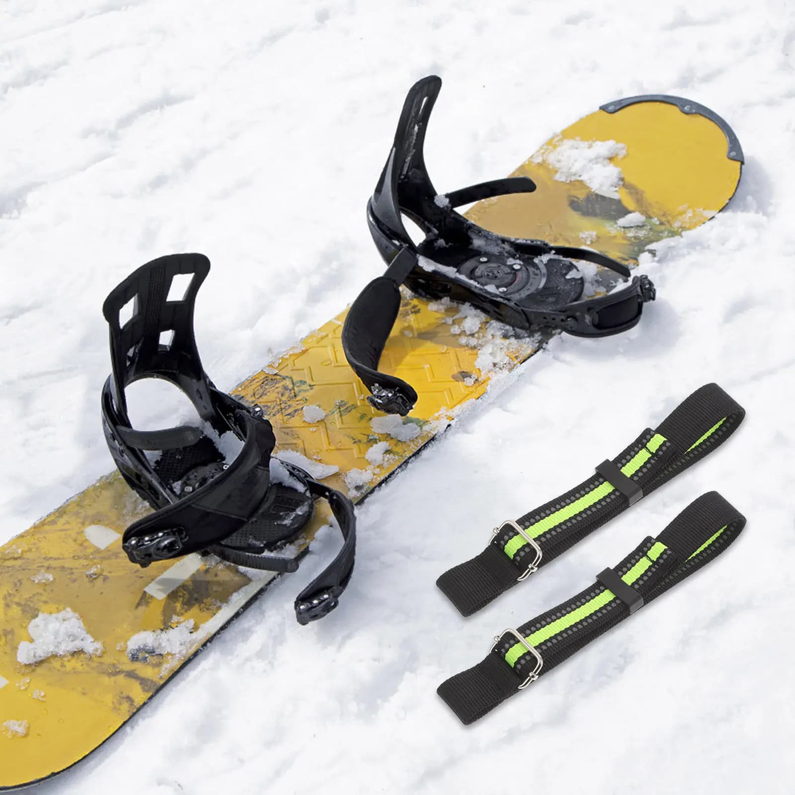 4 Pezzi Fasce di Fissaggio per Freni da Sci, Cinghie Regolabili per Freni da Sci per Sciare Stabilmente in Discesa, Sostituzione Cinghie per Freni da Snowboard
