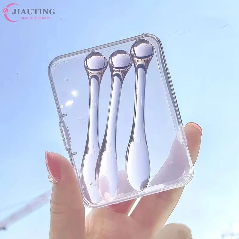 1/3pcs Acrylic Cosmetic Spatula Scoop With Face Cream Box Fango Mask Mixing Cuddle Beauty Tools Absorbing Roller Face Applicator