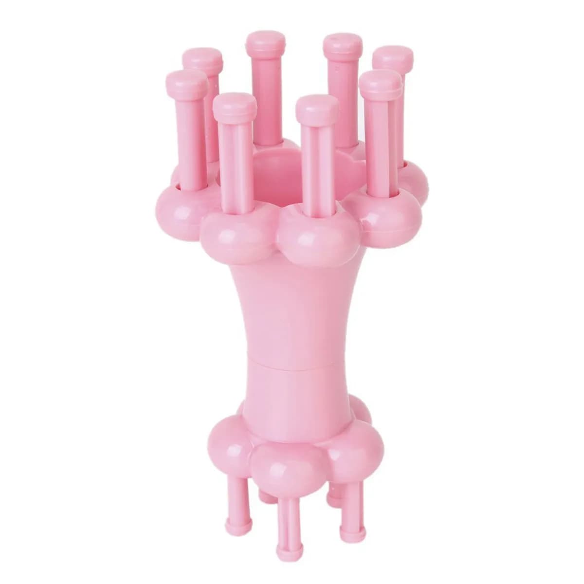 Set of Pink Plastic Circular Phones for Knife Work, Fai-da-Te Kit with Yarn, Needle and Pinza for Hats, Scarves, Socks and Shawls